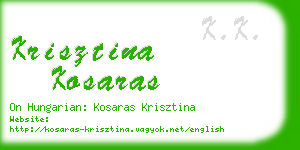 krisztina kosaras business card